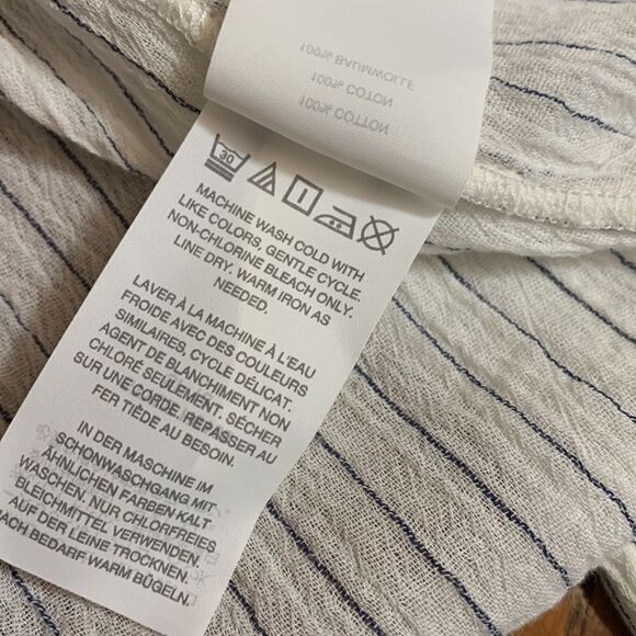 🟢3 items for $20—//MADEWELL tiered top haysboro stripe long sleeve tie back - Picture 6 of 11